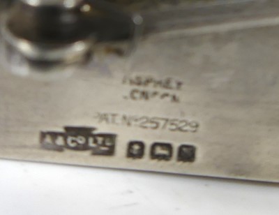Lot 64 - A cased Asprey & Co silver patented sprung...