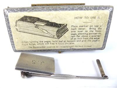 Lot 64 - A cased Asprey & Co silver patented sprung...