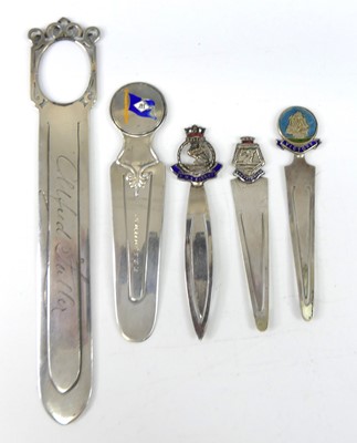 Lot 61 - A George V silver bookmark for the steamship S....