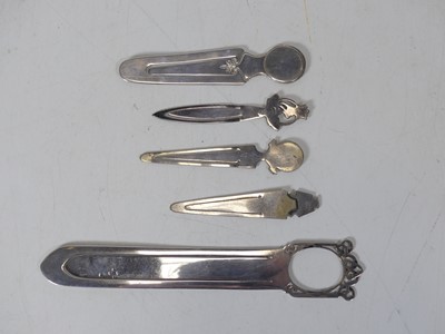 Lot 61 - A George V silver bookmark for the steamship S....