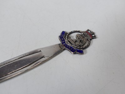 Lot 61 - A George V silver bookmark for the steamship S....