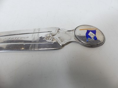 Lot 61 - A George V silver bookmark for the steamship S....