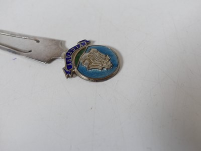 Lot 61 - A George V silver bookmark for the steamship S....