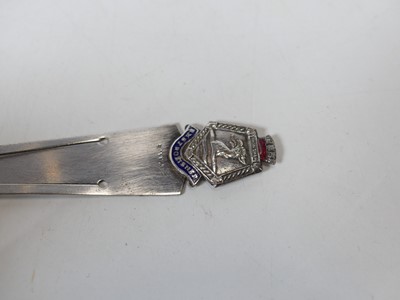 Lot 61 - A George V silver bookmark for the steamship S....