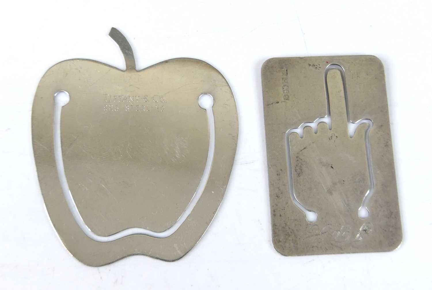 Lot 14 - A Tiffany & Co 'Apple' silver bookmark,...