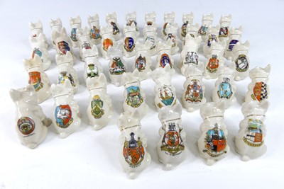 Lot 44 - A collection of various crested china seated...