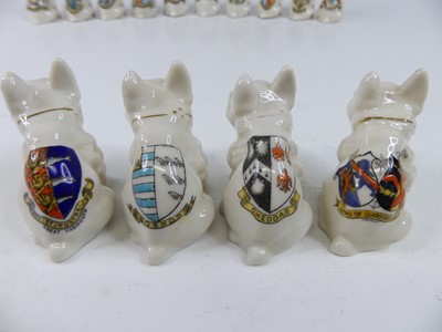 Lot 44 - A collection of various crested china seated...