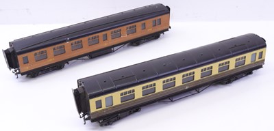 Lot 257 - Two Exley 0 gauge coaches to include a LNER...