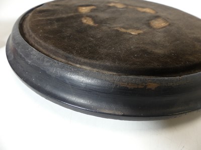 Lot 69 - A Victorian glass dome, on an ebonised stand,...