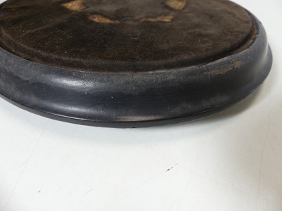 Lot 69 - A Victorian glass dome, on an ebonised stand,...