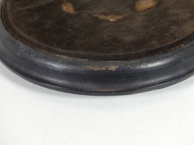 Lot 69 - A Victorian glass dome, on an ebonised stand,...