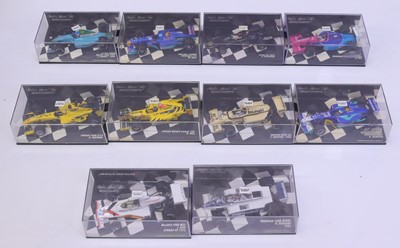 Lot 1943 - Minichamps 1/43 scale group of ten Formula 1...
