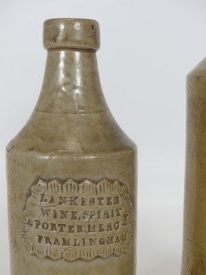 Lot 95 - Two 19th century stoneware bottles, each with...