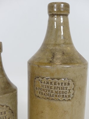 Lot 95 - Two 19th century stoneware bottles, each with...