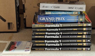 Lot 2065 - A box of racing-related collectors' books to...