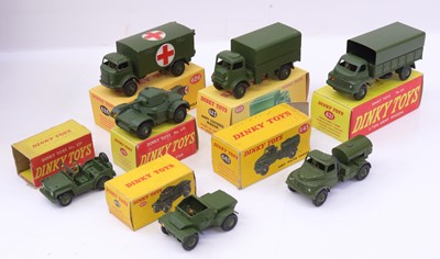Lot 1159 - Dinky Toys group of 7 military diecasts to...