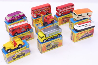 Lot 1354 - Matchbox Superfast group of 9 diecasts to...