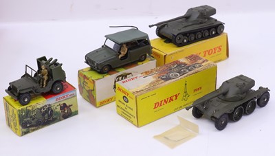 Lot 1124 - Dinky Toys group of 5 military No.827 Panhard...