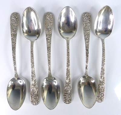 Lot 2085 - A set of six 1920s American sterling silver...