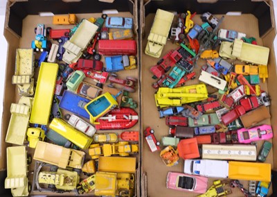 Lot 1080 - Two trays containing Dinky Toys, Matchbox,...