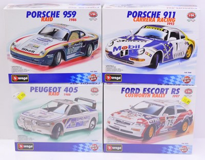 Lot 1739 - Burago 1/24 scale group of four white metal...