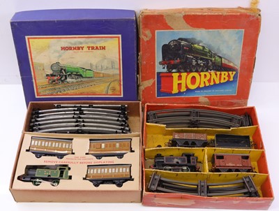Lot 204 - Two post war Hornby 0 gauge train sets to...