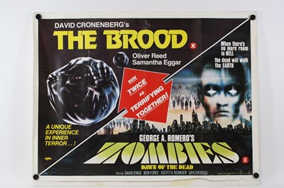 Lot 1038 - The Brood/Zombies Dawn of the Dead, UK quad...