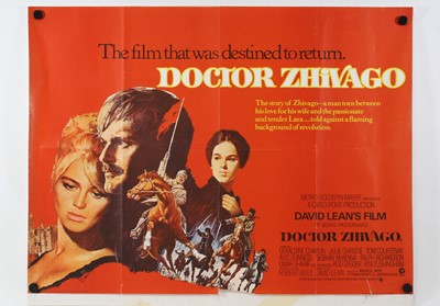 Lot 1046 - Doctor Zhivago, 1965, re-release UK quad film...