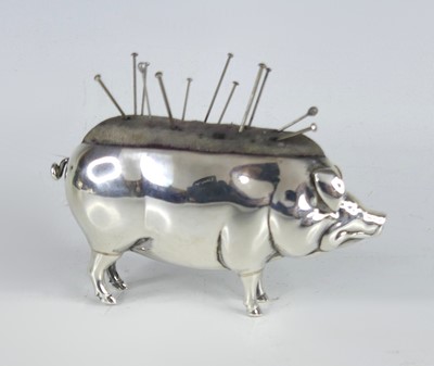 Lot 2112 - An Edwardian silver novelty pin cushion in the...