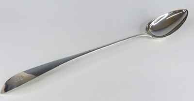 Lot 2079 - A George III Scottish silver serving spoon, in...