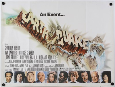 Lot 1060 - Earthquake, 1974, UK quad film poster,...
