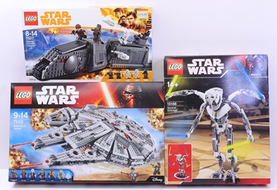 Lot 14 - Lego Disney Star Wars group of three sets, to...