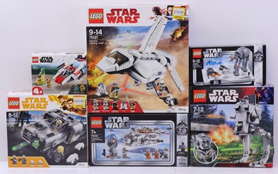 Lot 17 - Lego Disney Star Wars group of five sets, to...