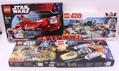 Lot 33 - Lego Disney Star Wars group of four sets to...