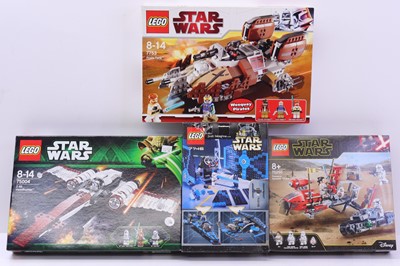 Lot 35 - Lego Disney Star Wars group of four sets to...