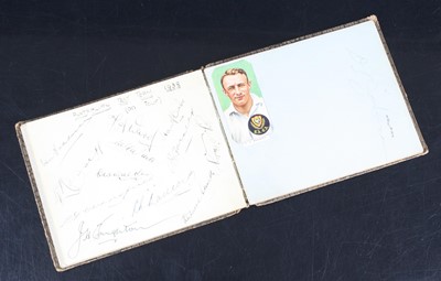 Lot 1206 - A mid-20th century autograph album, the...