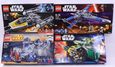 Lot 41 - Lego Disney Star Wars group of four sets to...