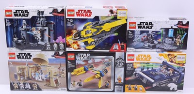 Lot 50 - Lego Disney Star Wars group of six sets to...