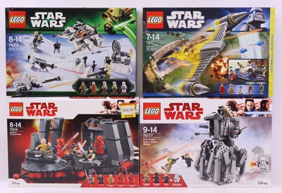Lot 54 - Lego Disney Star Wars group of four sets to...