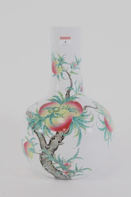 Lot 4 - A Chinese porcelain vase of tianqiuping form,...