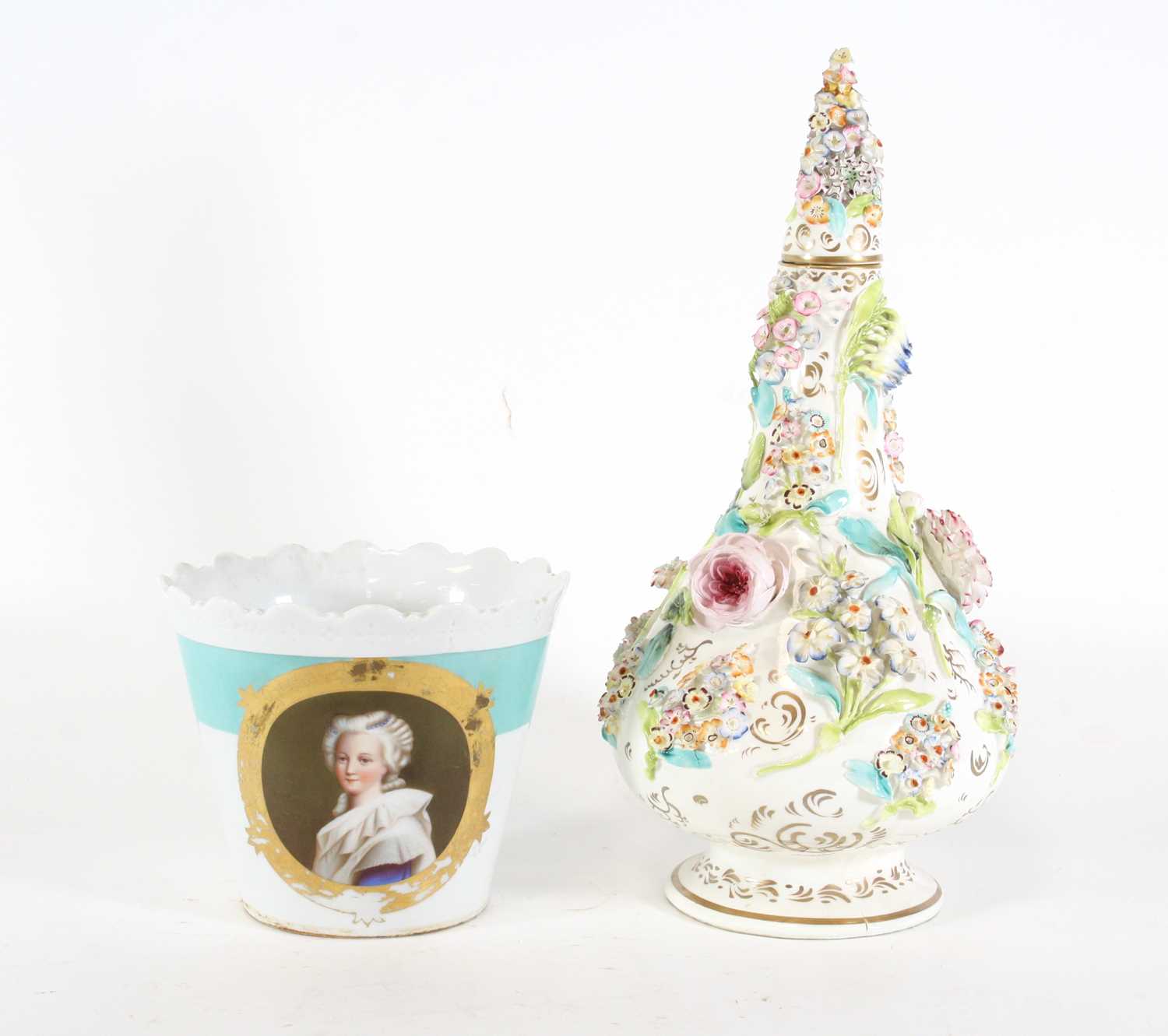 Lot 5 - A 19th century Coalport Colebrookdale vase and...