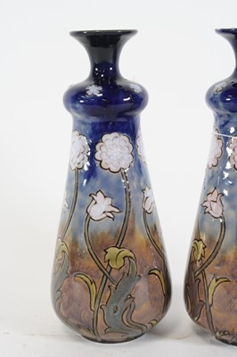 Lot 13 - A pair of Doulton Lambeth stoneware vases,...