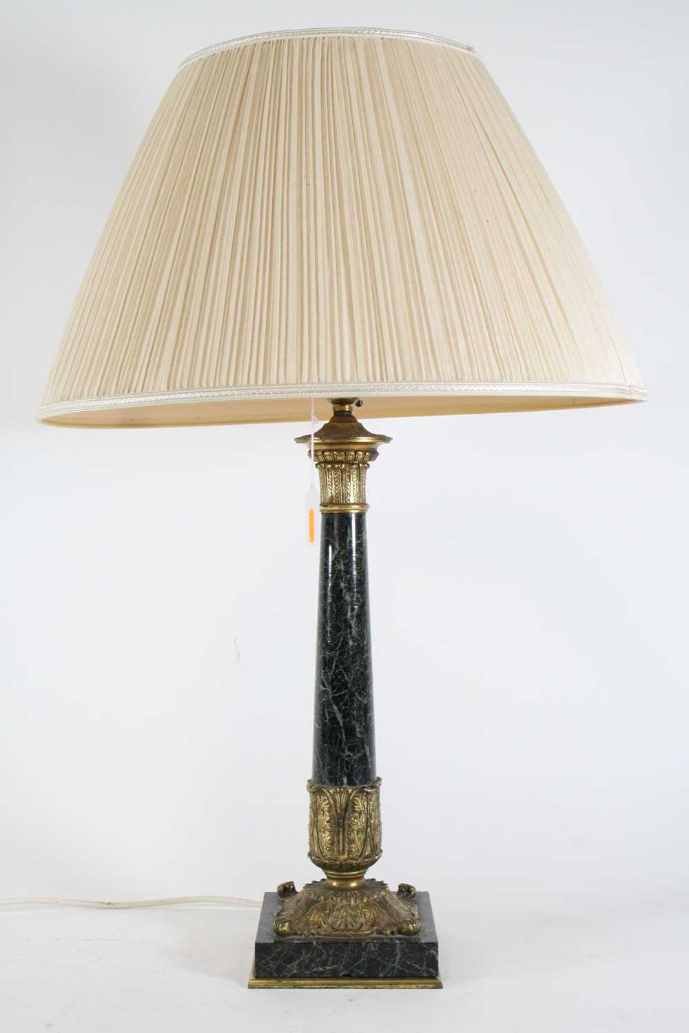 Lot 14 - *A gilt metal mounted and variagated green...