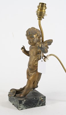 Lot 17 - An early 20th century gilt painted spelter...