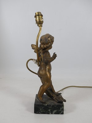 Lot 17 - An early 20th century gilt painted spelter...
