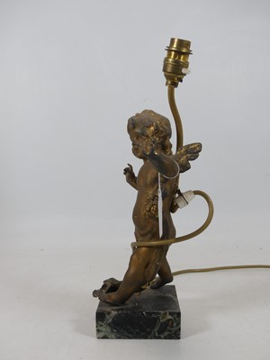 Lot 17 - An early 20th century gilt painted spelter...