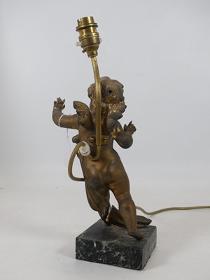 Lot 17 - An early 20th century gilt painted spelter...