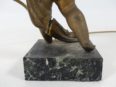 Lot 17 - An early 20th century gilt painted spelter...