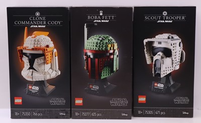 Lot 71 - Lego Disney Star Wars Helmet Collection, group...