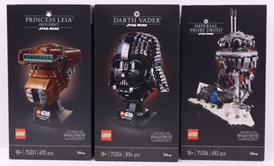 Lot 72 - Lego Disney Star Wars group of three sets to...